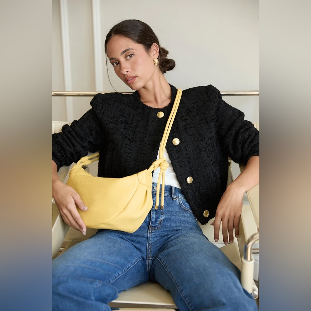 ANTHROPOLOGIE MALI + LILI CONVERTIBLE YELLOW SLING BAG
